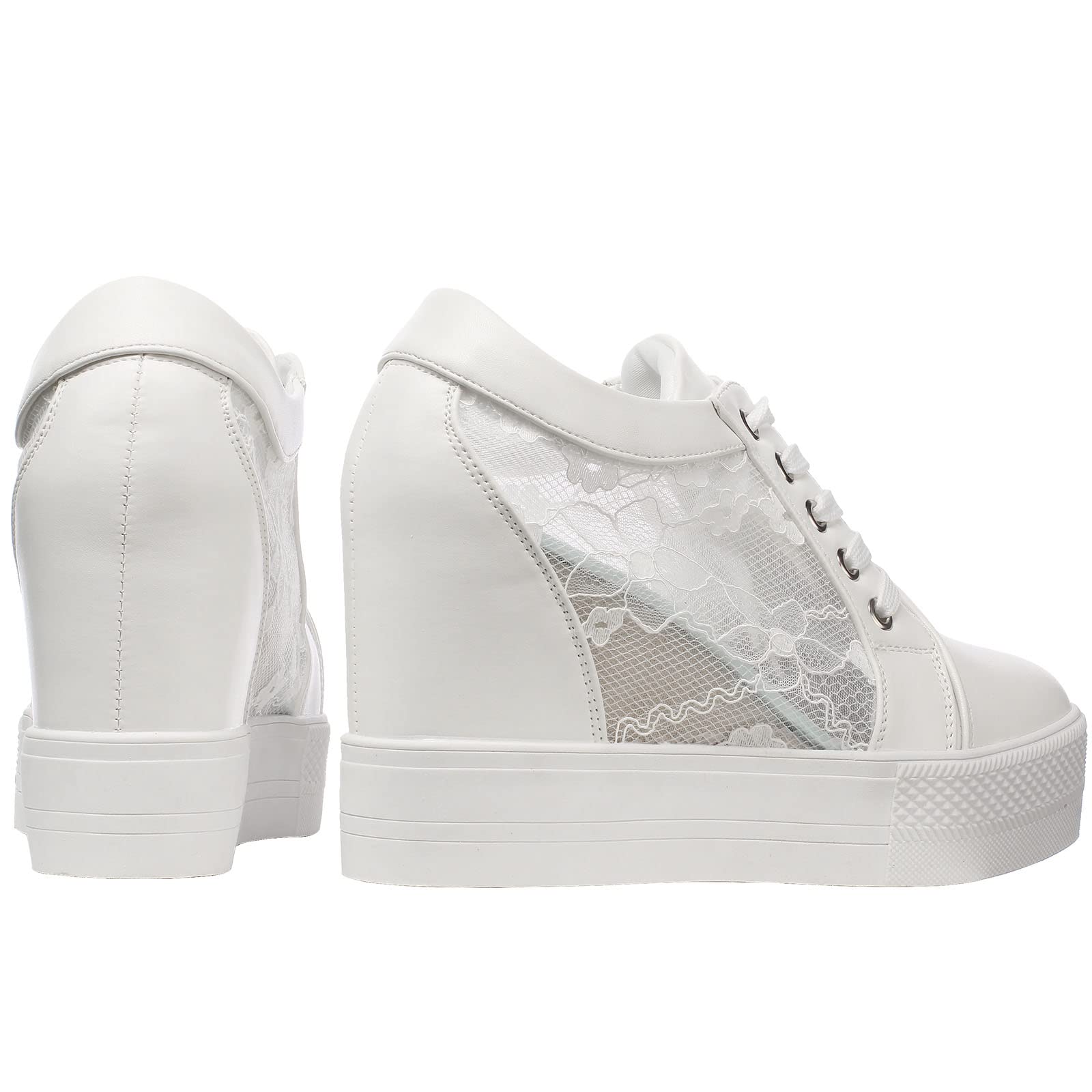 Mujer Oculto Cuñas Plataforma Elegante Deportivos Zapatillas Zapatos Casuales Cordones