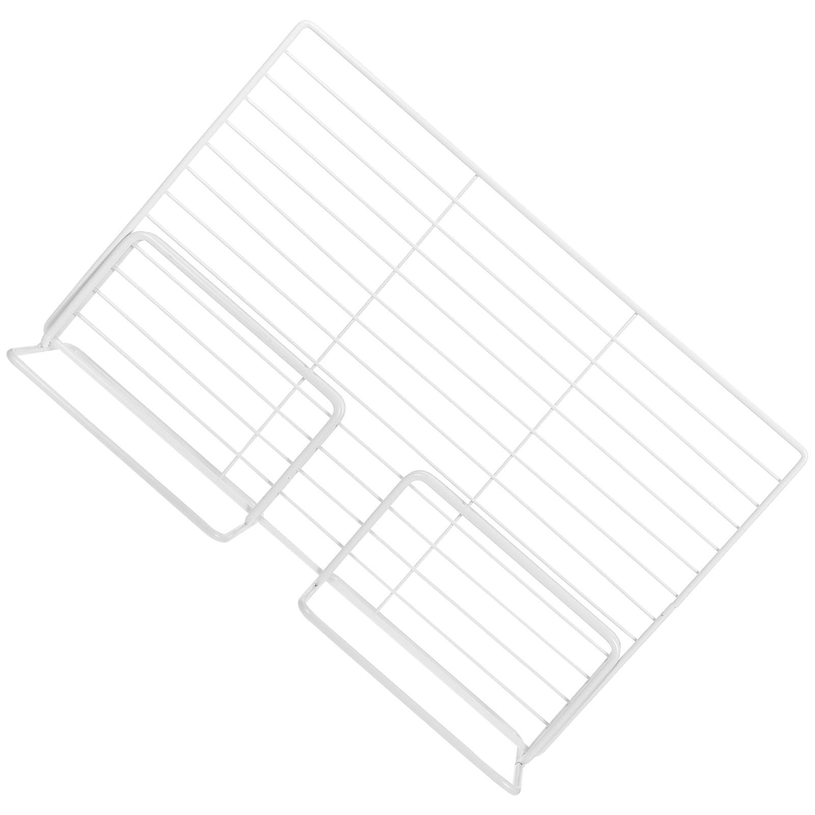Rangement pour organisation alimentaire en réfrigérateur avec grille de séparation blanche
