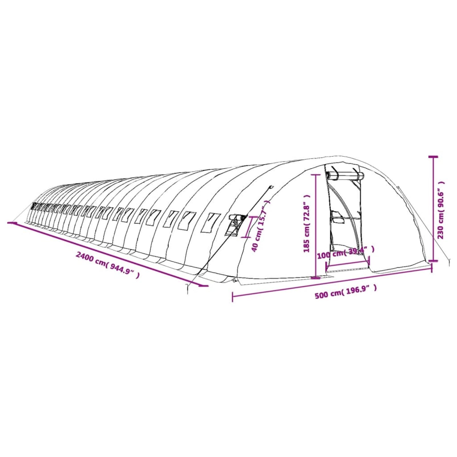 Gecheer Invernadero Espacioso de Alta Resistencia con Estructura de Acero y Cubierta de PE - Protección UV y Antidesgarros - Ideal para Jardinería Recreativa