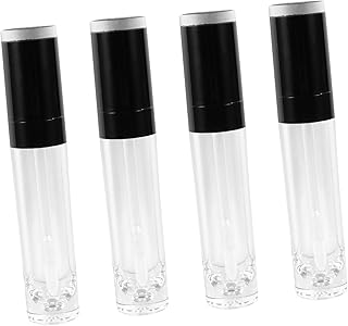 FRCOLOR 12 Pçs Tubo Vazio De Brilho Labial Smackers Labiais Recipiente De Bálsamo Labial Recipiente Preto Tubos Vazios De Brilho Labial Tubo De Varinha De Brilho Labial Tubos De Gloss