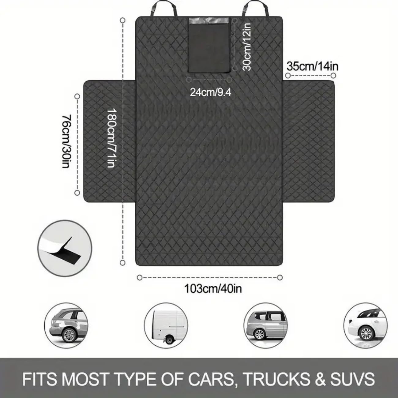Protection Coffre Voiture Chien pour Suzuki Across A5Z I 2020-2025, Universel Housse Voiture Chien Protection Latérale Imperméable Antidérapant