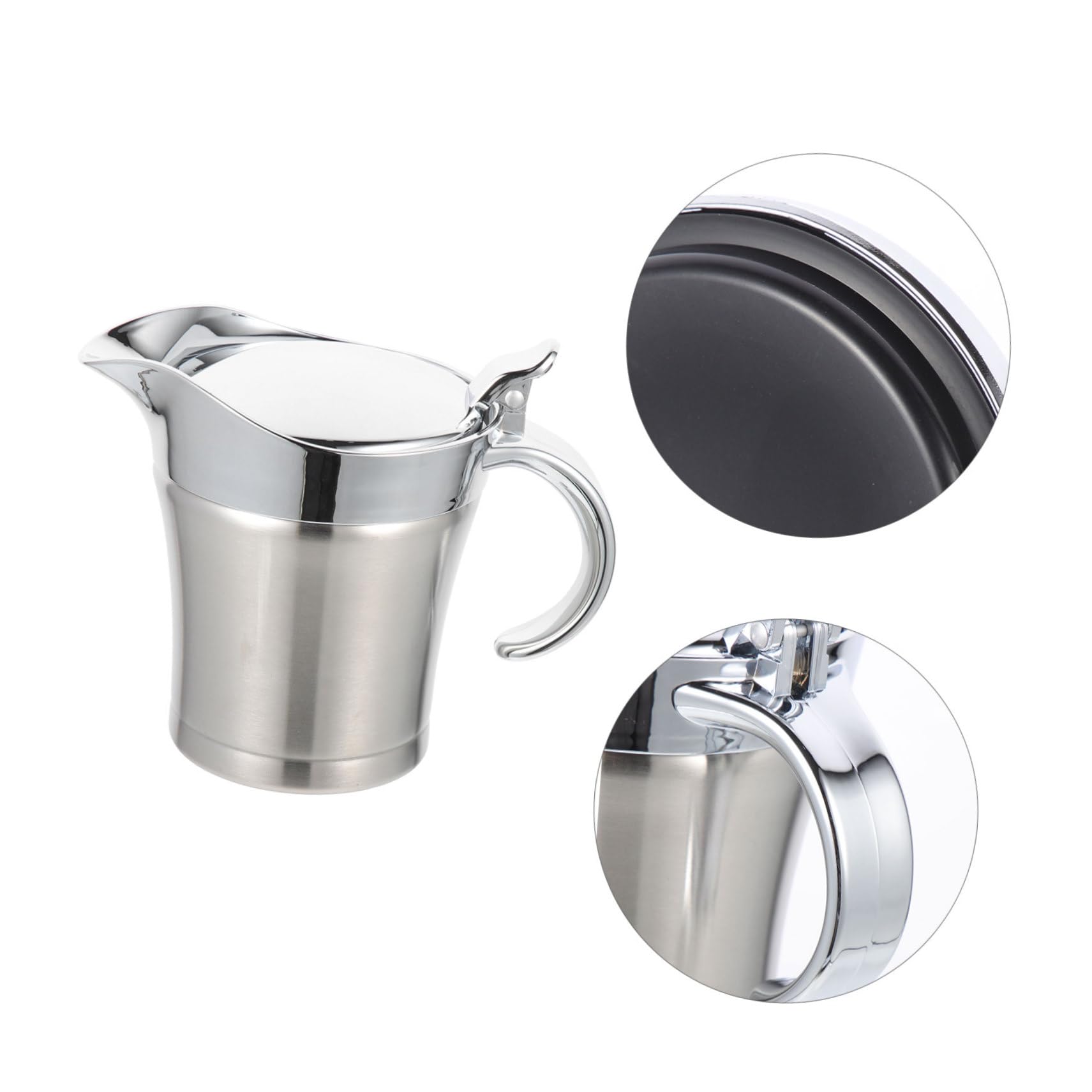 Dispensador de Salsa de Acero Inoxidable de 500ml Vertedor Anti-goteo y Diseño Simple para Servir Hogar y Cocina