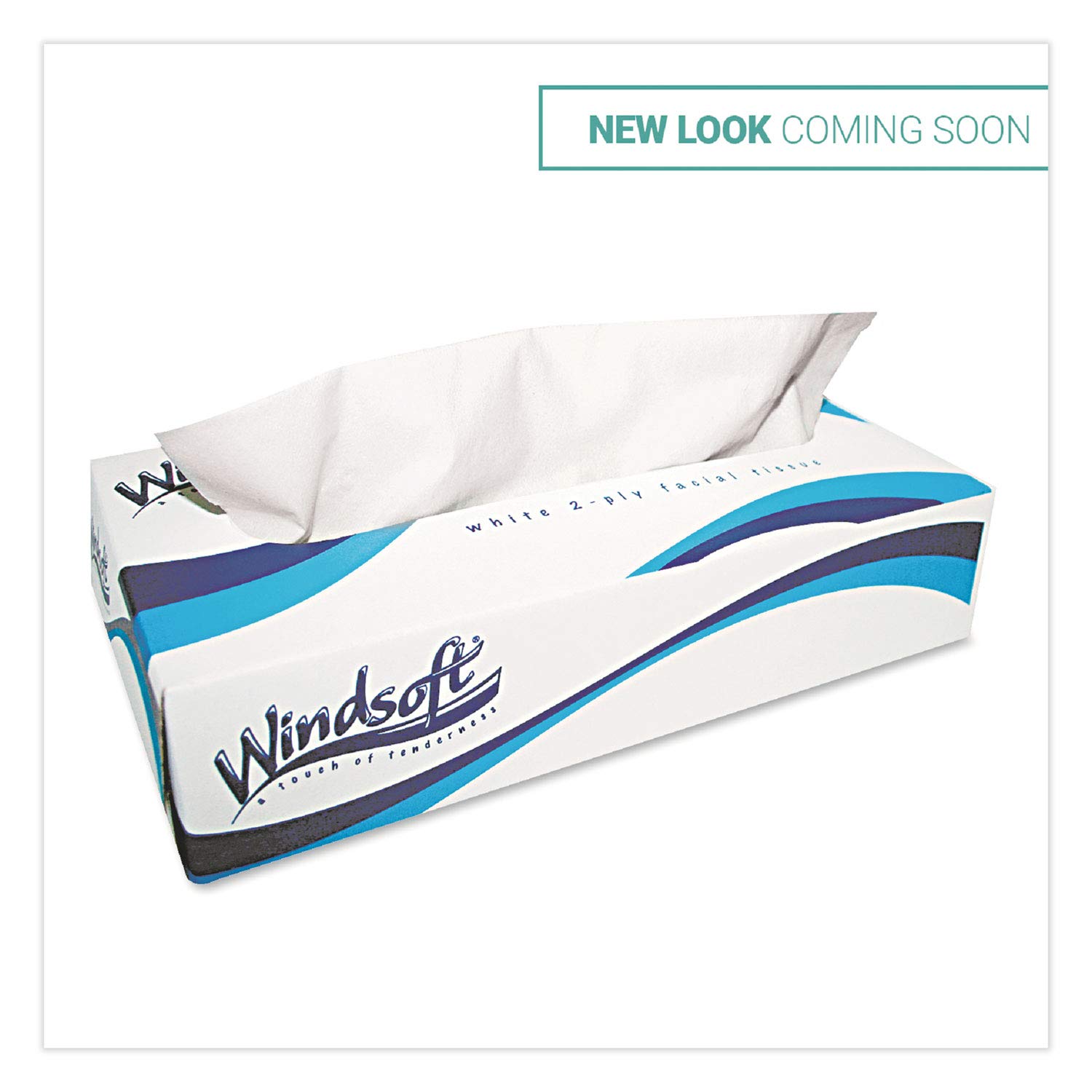 Windsoft 2360 Facial Tissue In Pop-up Box, 100/box, 30 Boxes/carton
