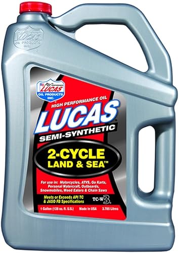 Lucas Oil 10557 Semisintético TC-W3 Aceite de tierra y mar de 2 ciclos - 1 galón
