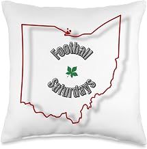 r.a.w. edit designs College Football Saturdays Throw Pillow, 16x16, Multicolor