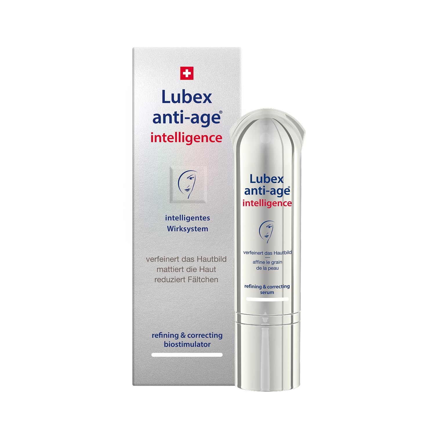intelligence – Refining & correcting Hyaluron Serum mit intelligentem Wirksystem, verfeinert das Hautbild, für jeden Hauttyp, hergestellt in der Schweiz, 30ml