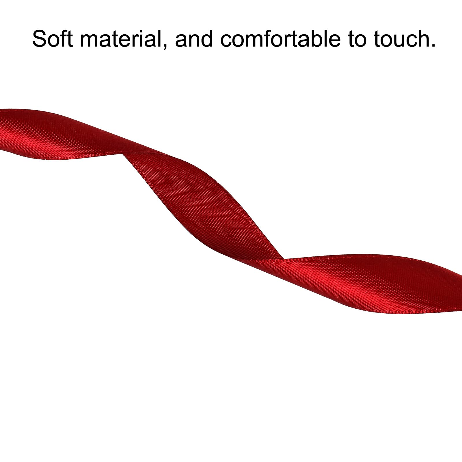 PATIKIL 0.79 Inch Wide 100 Yards Satin Ribbon, Solid Crafts Roll for Party Home DIY Wrapping Decoration Wine Red - Image 3