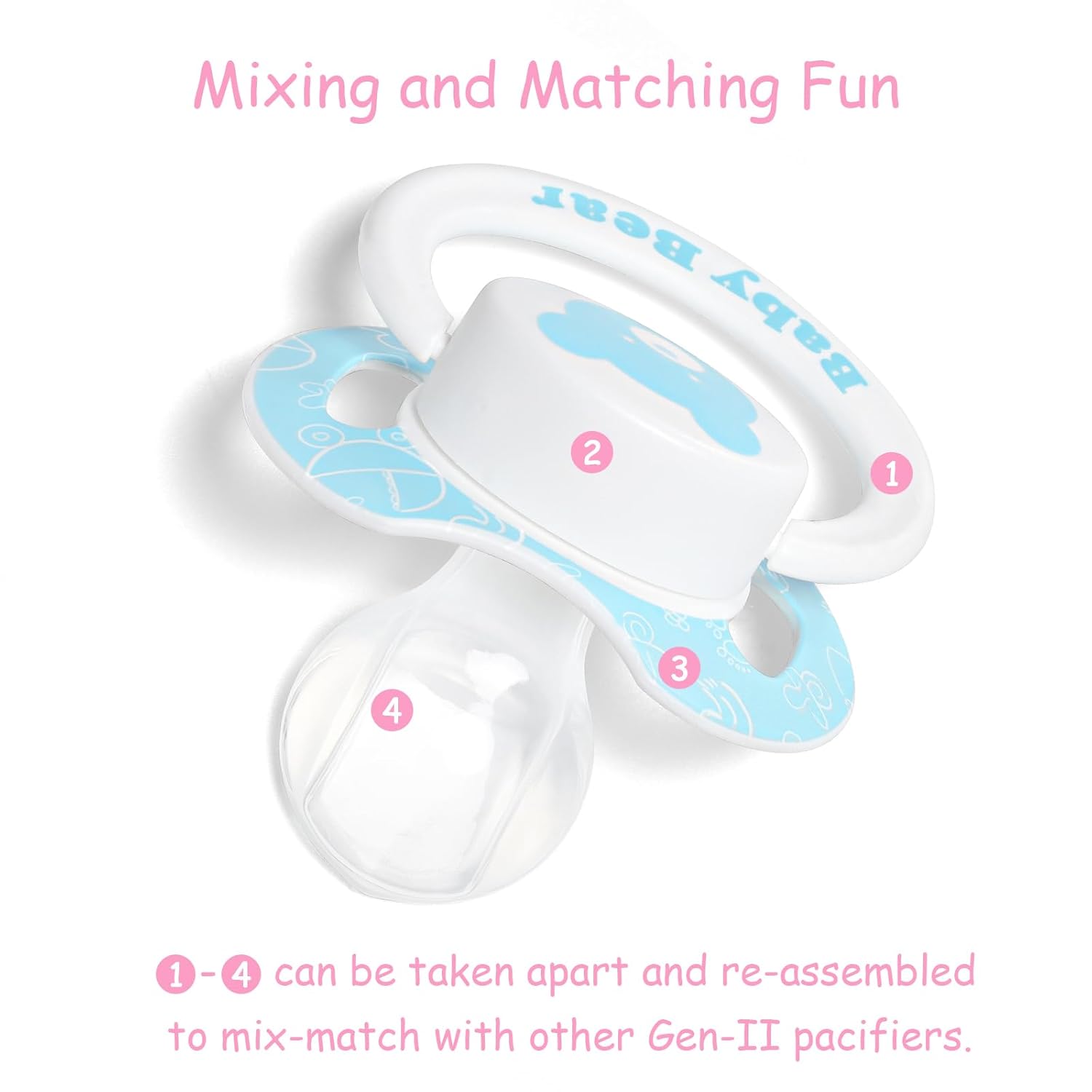 LittleForBig Bigshield Generation-II Adult Sized Printed Pacifier Bear Pattern - Image 3
