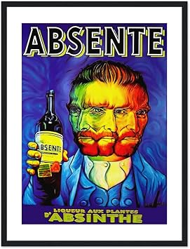 Art-O-Rama Vintage Beverage Advertisement with VanGogh Poster - Ready-To-Hang 8 x 12 / 12 x 18 / 18 x 24 / 24 x 36 sizes