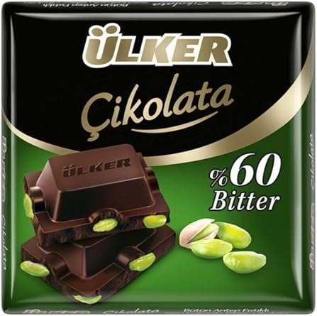 lker%60 Kakaolu Bitter Antep F st kl  Kare  ikolata 65Grx6 Adet