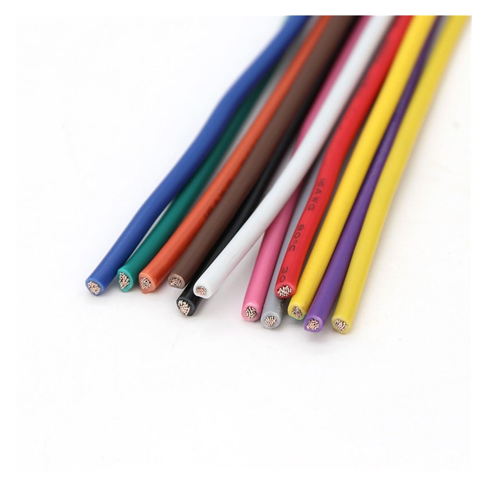 Outdoor Extension 10 Meters UL1007 PVC Tinned Copper White Black Wire 30AWG to 16AWG Color Cable 300V Solar sheathed(Color:Yellow,Size:10 Meters 30 AWG)