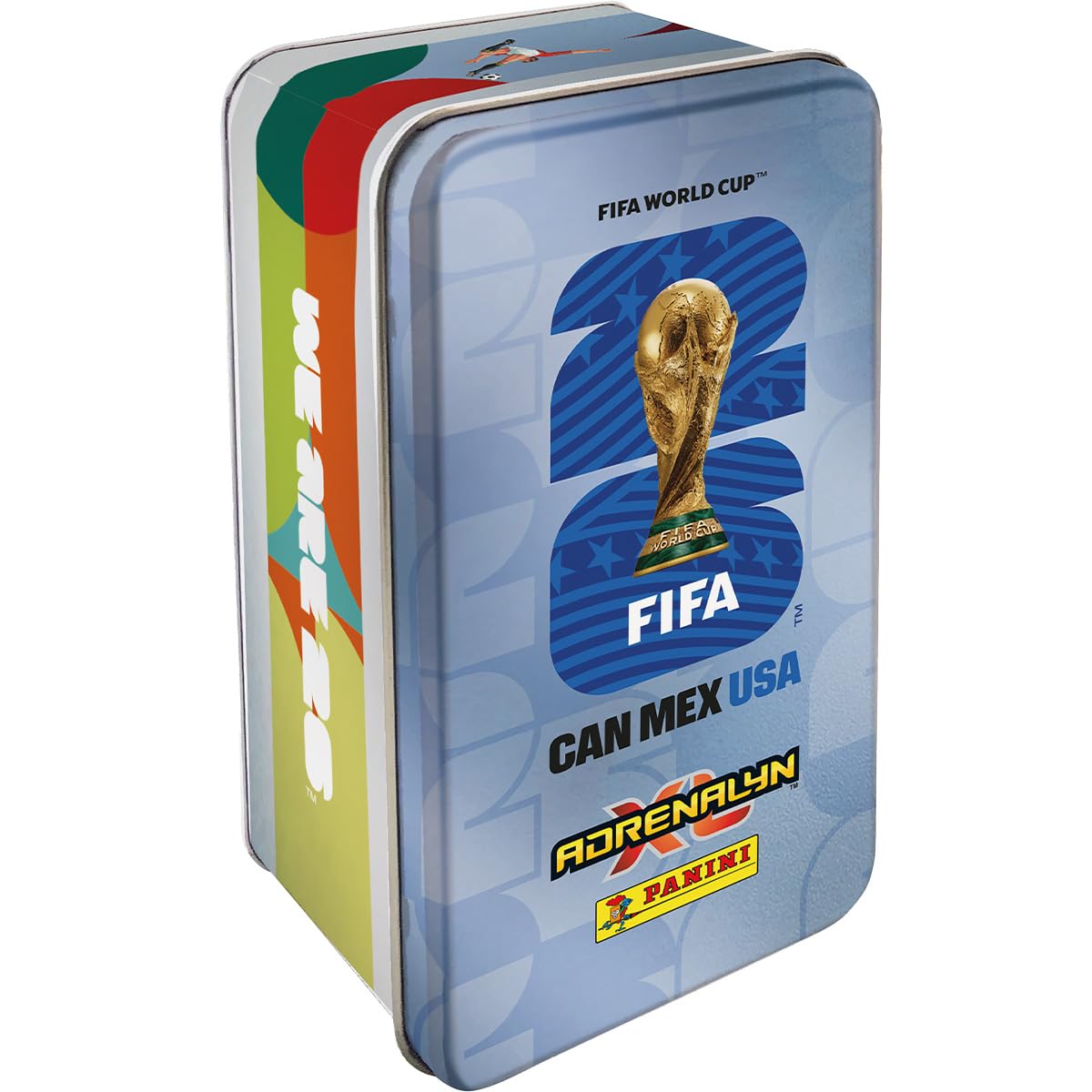 FIFA World Cup Adrenalyn XL 2026-1 boîte métallique aléatoire (original) + pochettes collect-it exclusives (paquet de marque propre)