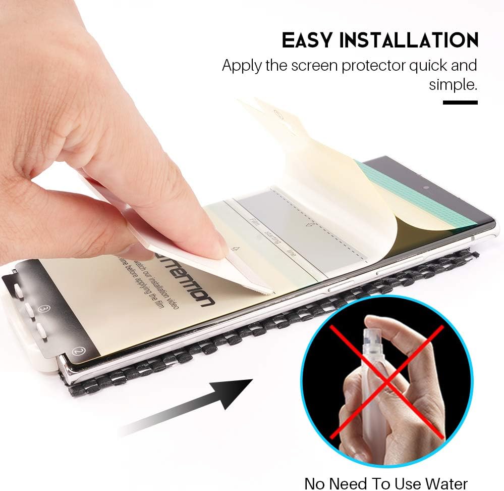 LK [2+2 Pack] for 2 Pack Samsung Galaxy S21 Ultra Screen Protector [Not Glass] 6.8-inch with 2 Pack Camera Lens Protector [Fingerprint Reader] Ultra-thin Soft Film, Self-Healing, Easy Install