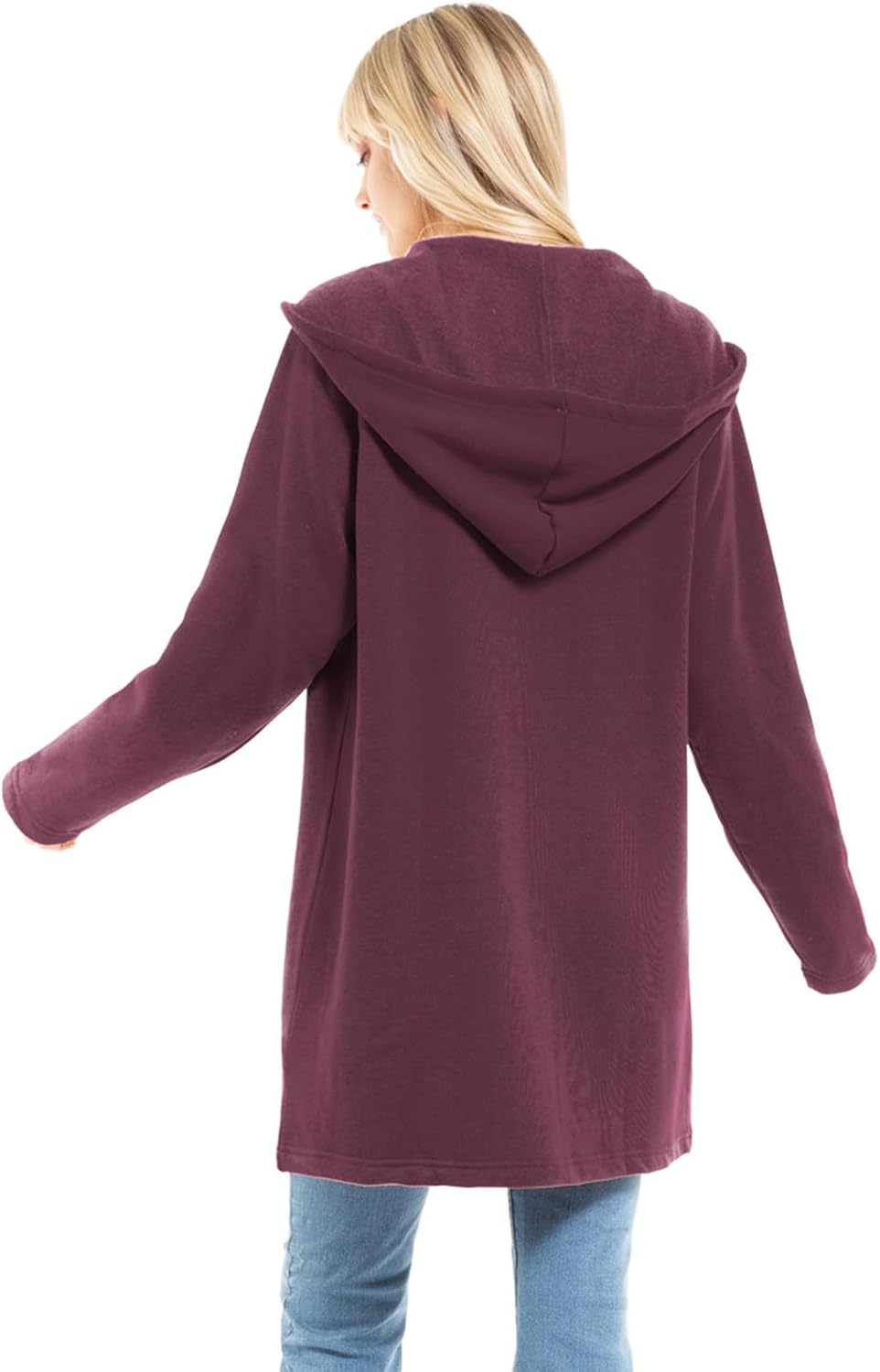 Design by Olivia Women's Casual Oversized Loose Fit Zip Up Pullover Hoodie Tunic Sweatshirt Jacket Fall Outfits (S-3X) - Image 3