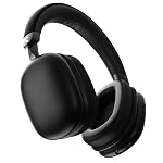 GOBOULT Fluid X 60Hrs Playtime, 40mm Boosted Drivers, Foldable Design, ENC Mic, 5.4v Bluetooth & Wired Headset (Electric Black, On the Ear)