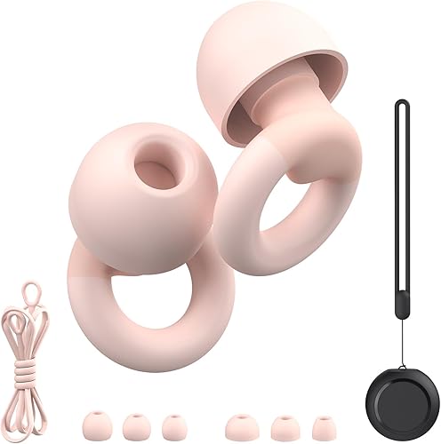 Miniatura 8 de Tapones para los oídos para dormir y reducción de ruido tapones para los oídos de silicona suave con 7 pares de puntas para los oídos y un cable de