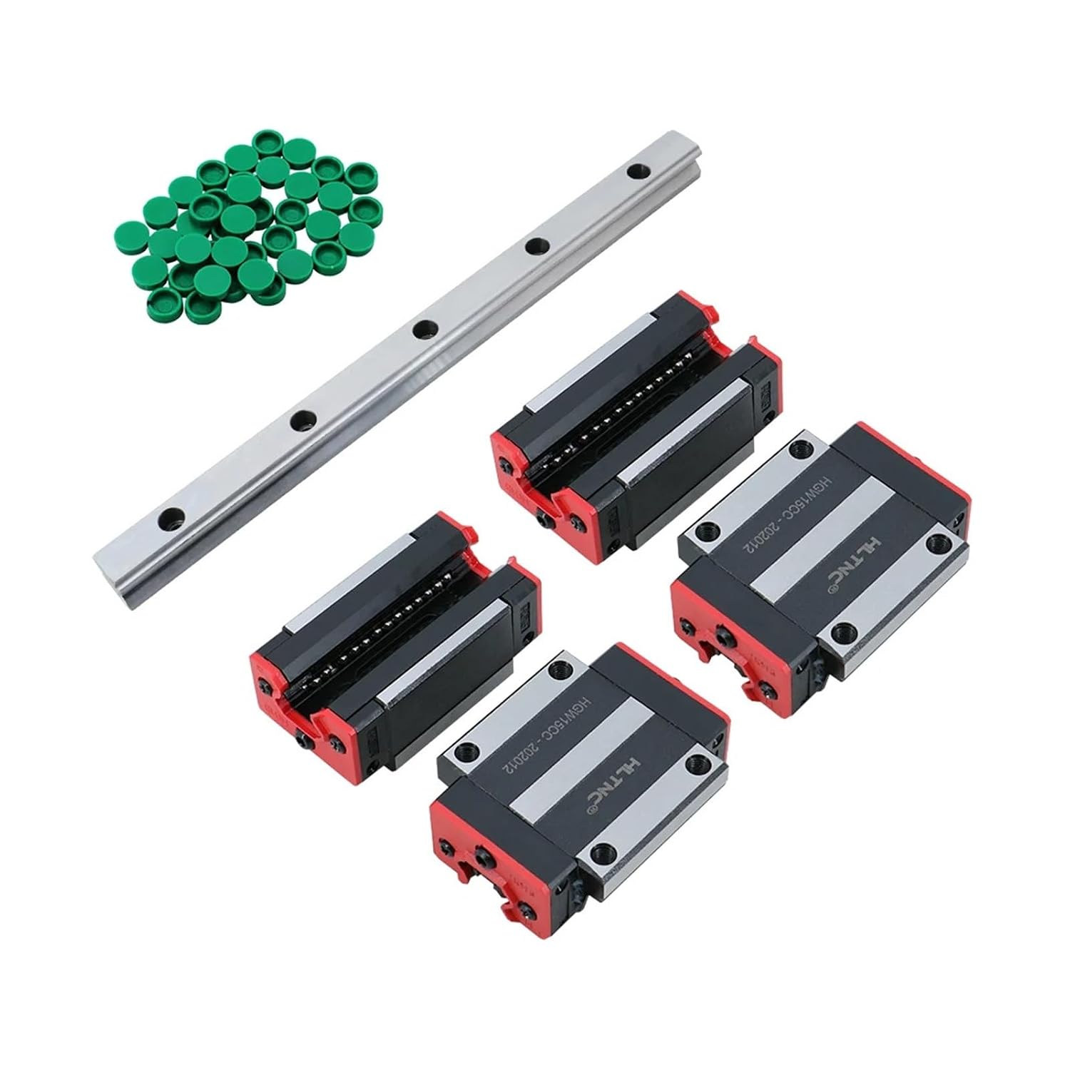 HGR35 35MM Square Linear Guide Rail Kit with HGH35CA HGW35CC Flange Slider Carriages Block for Heavy Load Milling Lathe