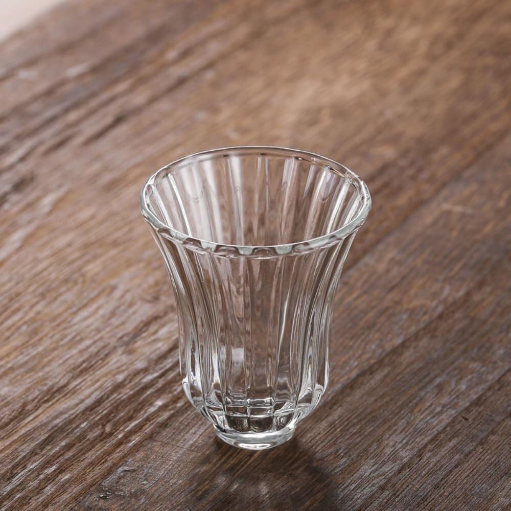 Kryształowy kubek do kawy, szklanki filiżanki do kawy/herbaty, 4 szt. 50 ml szklane filiżanki do herbaty wysokiej klasy chińskie kubki do herbaty zestawy do herbaty Kung Fu