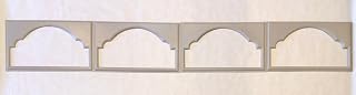 4 Amarr Cathedral Short Panel Replacement Decorative Inserts for Amarr Garage Doors Grey 18.5" x 11" Mullion Trim Only Fits Amarr & Pella Garage Doors