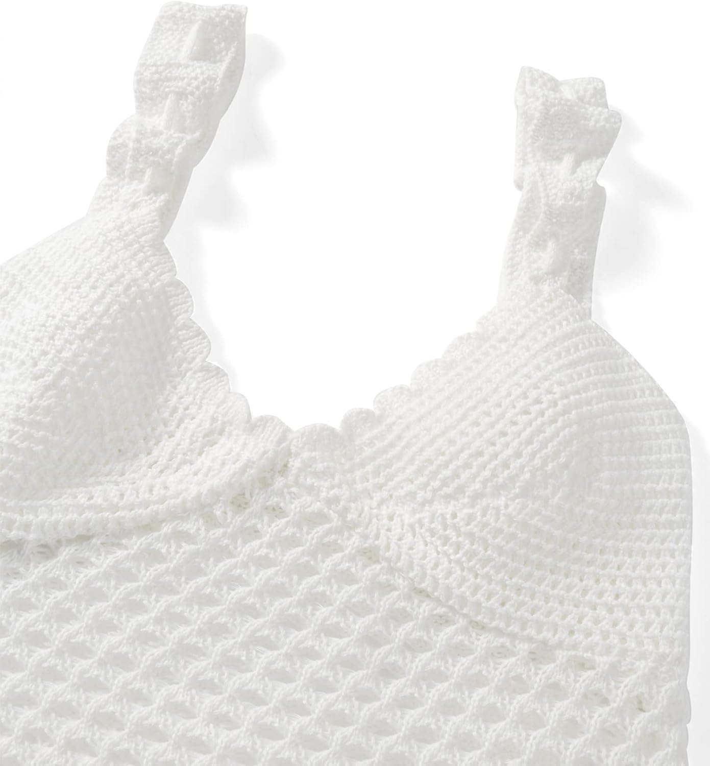 Sunloudy Women 2Pcs Crochet Knit Skirt Set Tube Crop Top + High Waist Bodycon Skirt Cover Up Beachwear - Image 4