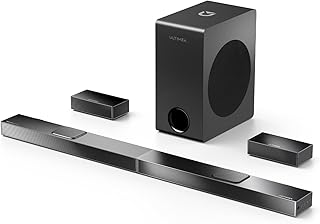 ULTIMEA 5.1.2 Sound Bar Compatible with Dolby Atmos, Wireless 8" Subwoofer, Surround Sound System for TV, 520W Peak Power ...