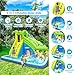 TOAOB Inflatable Water Slide：5 in 1 Crocodile Bounce House Water Park for Kids - Climbing Wall Splash Pool Water Cannon Basketball Rim - 480W Blower - for Indoor Outdoor Backyard Birthday Party