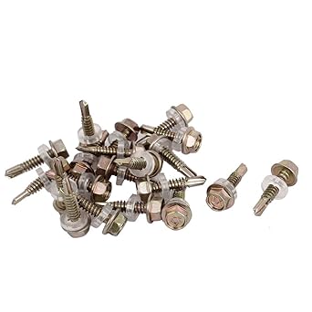 Ubersweet Imported 12 x 1/2-inch Roofing Hex Washer Head Self-Drilling Screws 20pcs