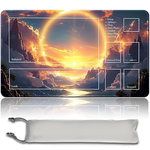 Juego de tablero de 60 x 35 cm MTG Playmat + bolsa impermeable gratuita compatible con OCG CCG RPG TCG MTG…