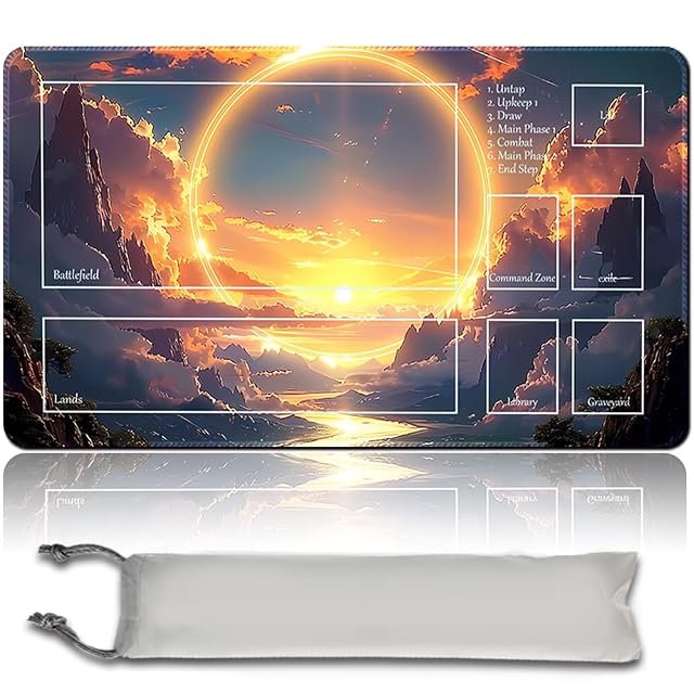 Juego de tablero de 60 x 35 cm MTG Playmat + bolsa impermeable gratuita compatible con OCG CCG RPG TCG MTG…