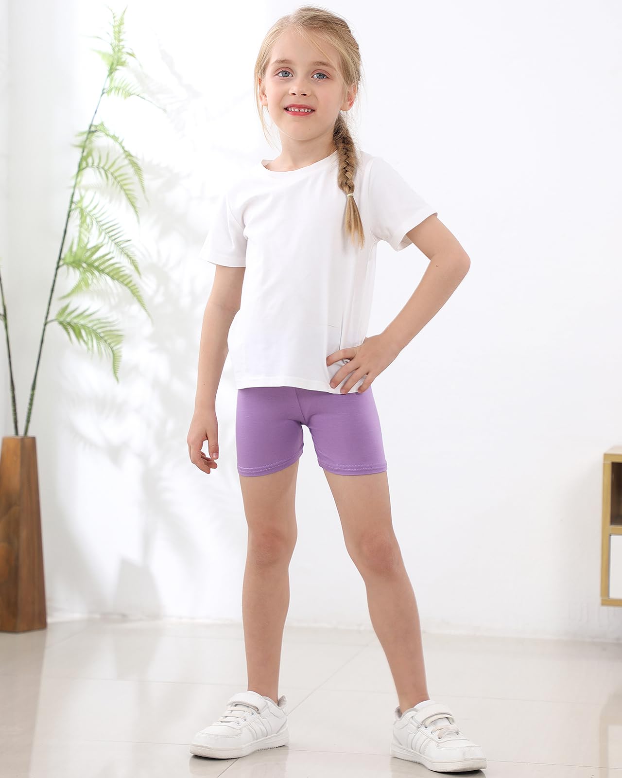 Adorel Pantalones Cortos Shorts Leggings para Niña Pack de 8