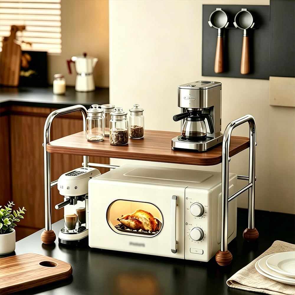 Wider Taller Microwave Stand, 60 lbs