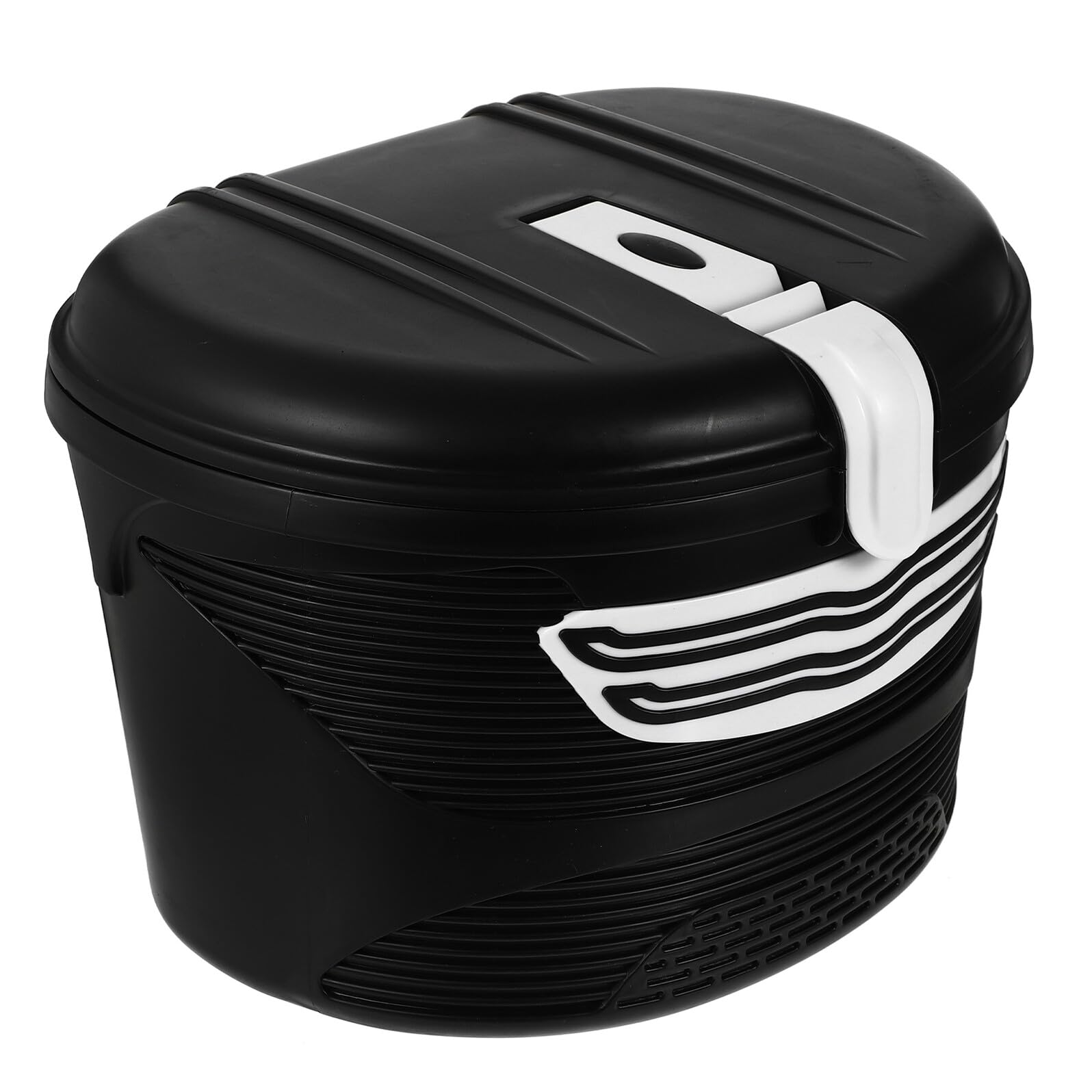 Cabilock Cestino Frontale per Bici Elettrica con Lucchetto, Set 1, Nero