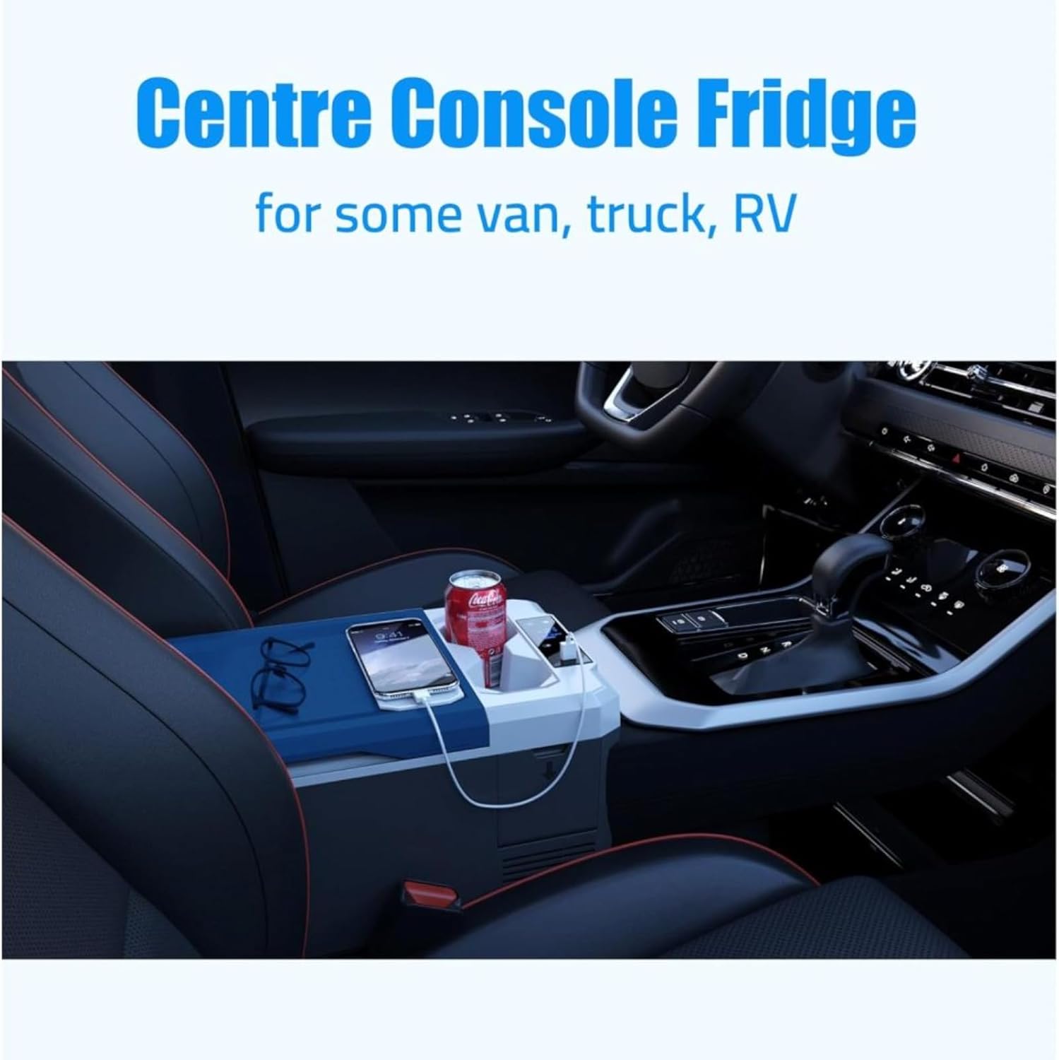 19Qt Portable Refrigerator & Freezer with APP Control, 12V/45W RV Car Cooler, Low Noise Compressor for Camping, Truck, Boat, Tailgating - White (19QT)