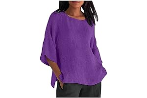Women's Boho Summer Linen Tops On Amazon Shopping
