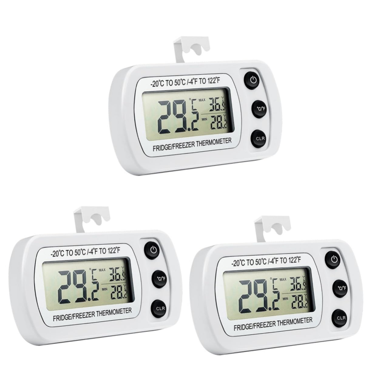 Alipis 6 Piezas termómetro de nevera temperatura más fría nevera de la alarma frigorifico y congelador termometro para frigorifico monitor de temperatura inalámbrico