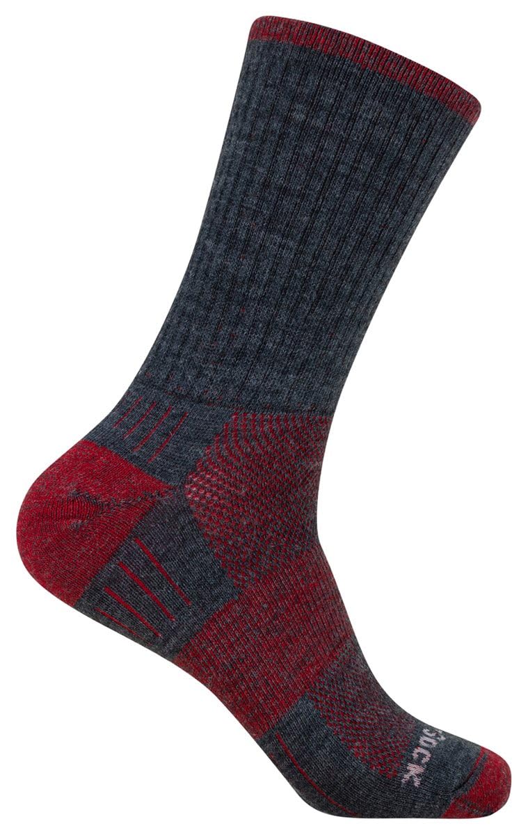 Wrightsock - 1 Paar Herren/Damen Profi Sportsocke, Wandersocke, Modell Escape, Merino Wolle, Anti-Blasen-System, doppel-lagig, Crew (wadenhoch)