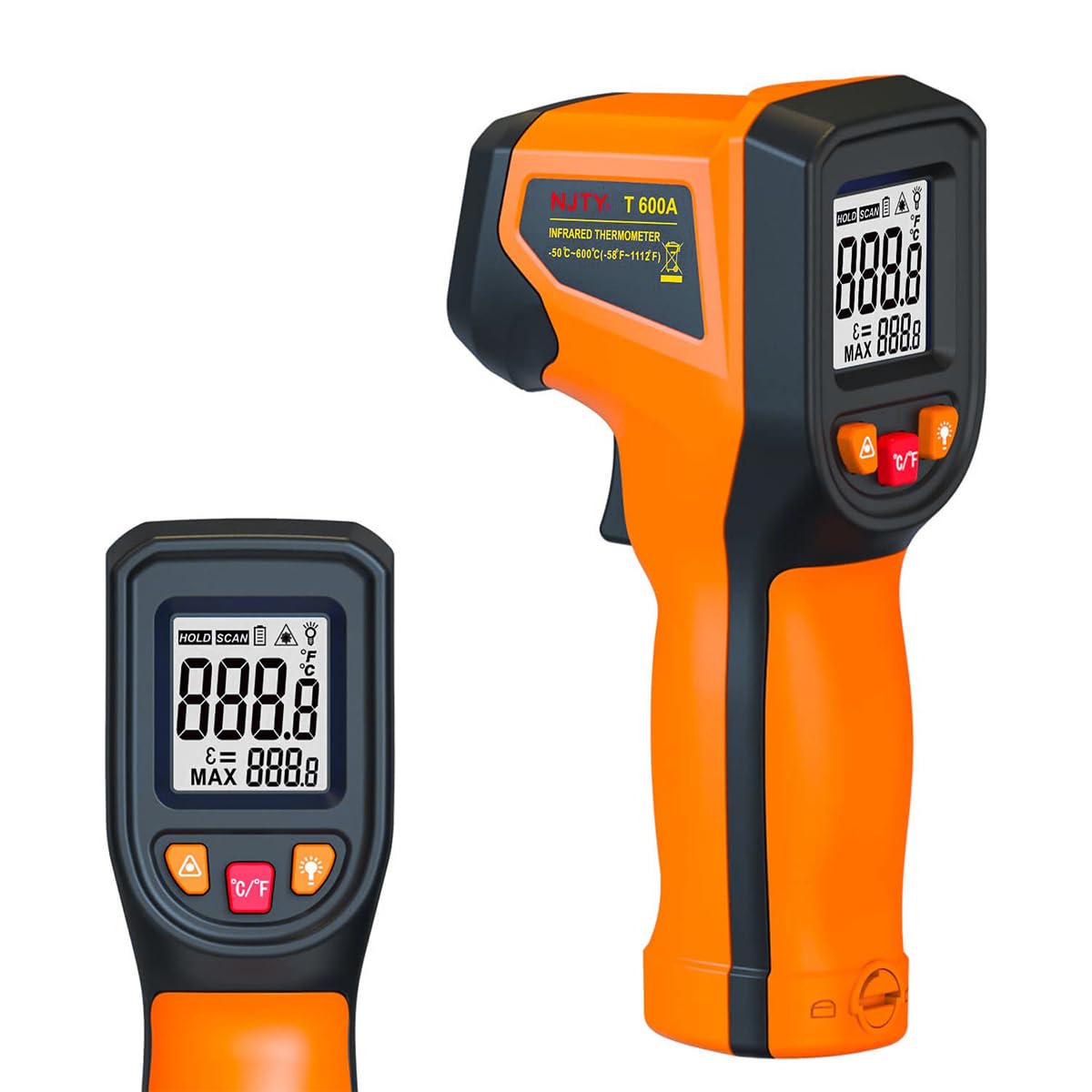 Serplex® Infrared Thermometer, Handheld Digital LCD Display Non Contact Laser Temperature Gun -50-600°C (-58-1112°F) for Household Industrial Use for Cooking, Pizza Oven (Battery Not Included) (B0CRY7XMRX) Amazon Price History, Amazon Price Tracker