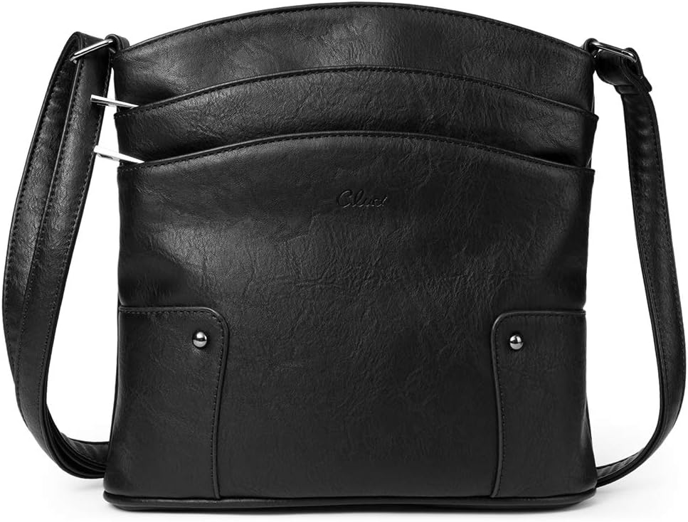 UTO Sac Bandoulière Femme Petit – Cuir Synthétique Doux Avec Double Gland, Léger & Élégant, Multi-Poches