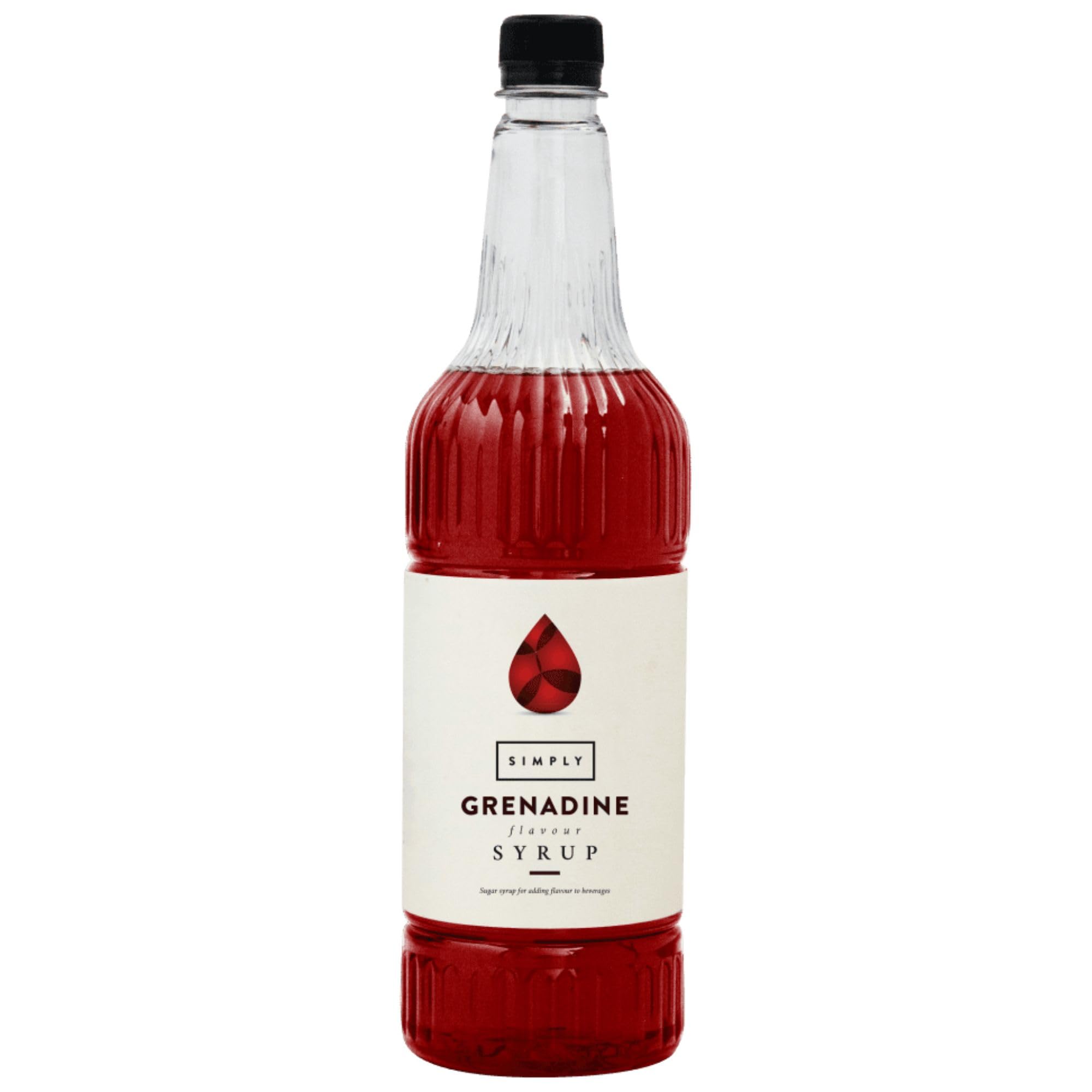 Simply Grenadine Syrup, Vegan & Nut Free Flavoured Syrup for Coffee, Cocktails & Baking (1 Litre)