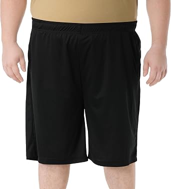 Mens Basketball Shorts Athletic Lightweight Dry-Fit Training Workout Shorts Zipper PocketsRegular&Big and Tall