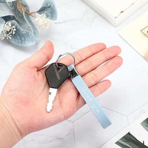 Miniatura 4 de Fumete 24 Pcs Thank You Keychains Bulk Silicone Appreciation Key Chains for Employee Teacher Back to School Gifts