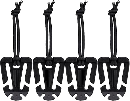 Web Dominator MOLLE Webbing Straps 4 Pack - MOLLE Bungee Straps - Backpack Strap Keeper - Elastic Webbing Keepers - MOLLE Gear Straps