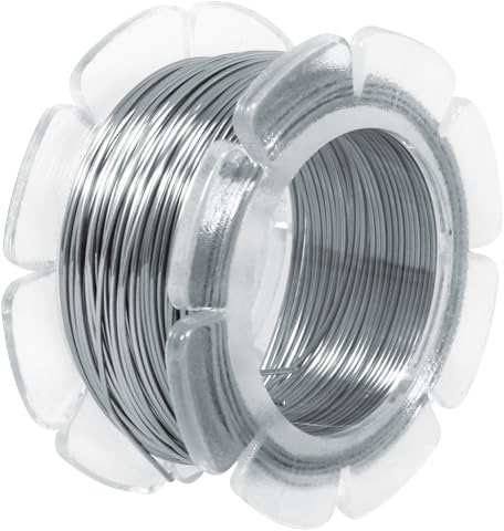 Rayher 24079000 Alambre de Acero Inoxidable, 0.5 mm diametro, Alambre para bisutería y Manualidades