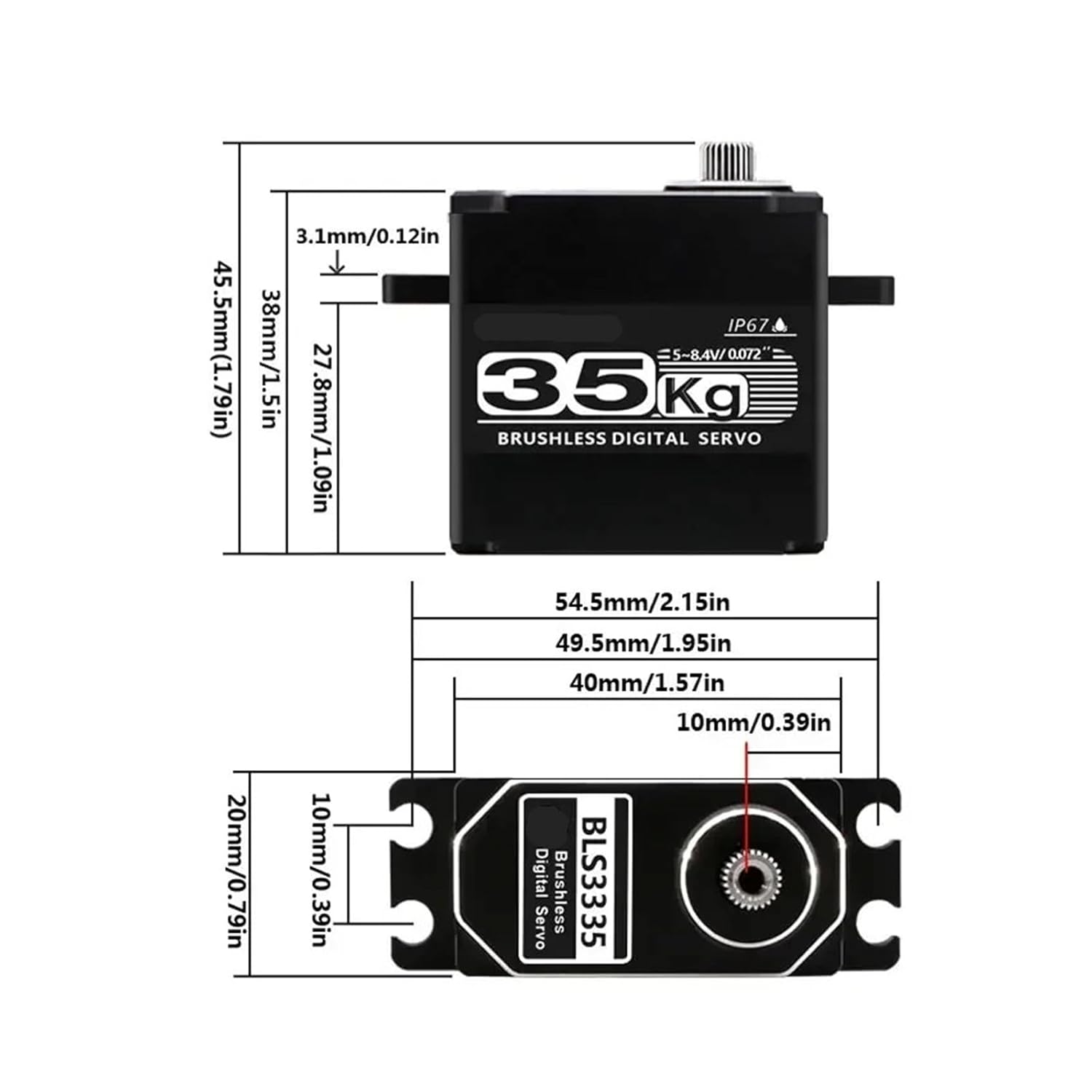 BLS3335 Digital Servo 35KG 180/270 Degree Motor(1PCS 270 Degree)