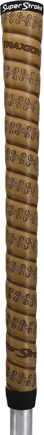 SuperStroke Traxion Wrap Golf Club Grip, Oversize, Advanced Surface Texture that Improves Feedback and Tackiness, Providing Durability and Comfortability, Tan