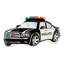 Toyland 37" Black Police Car Supershape Foil Balloon - Boys Birthday Balloons gallery image