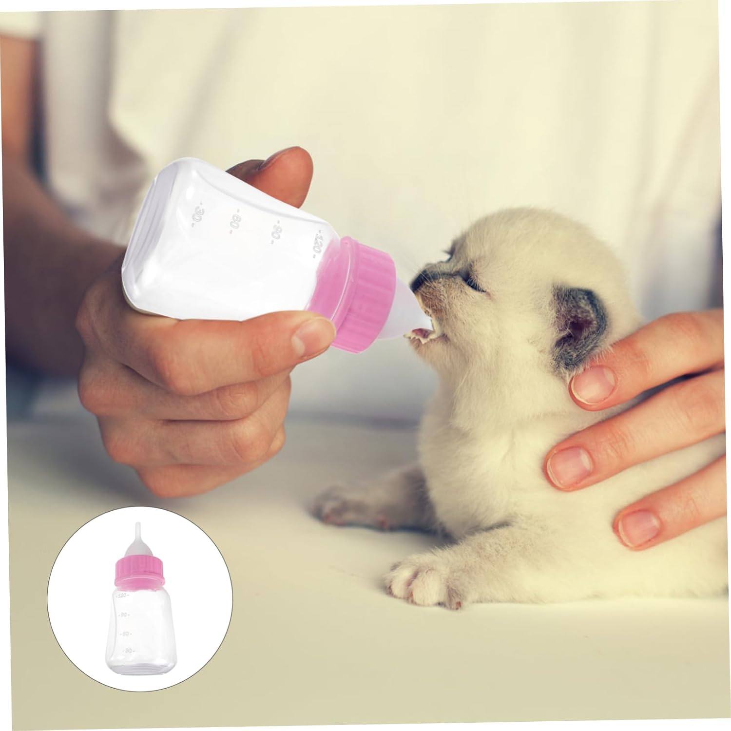 1set Cat Nursing Bottle Pet Feeding Tool Scale for Kittens and Puppies Lightweight Design for Pets