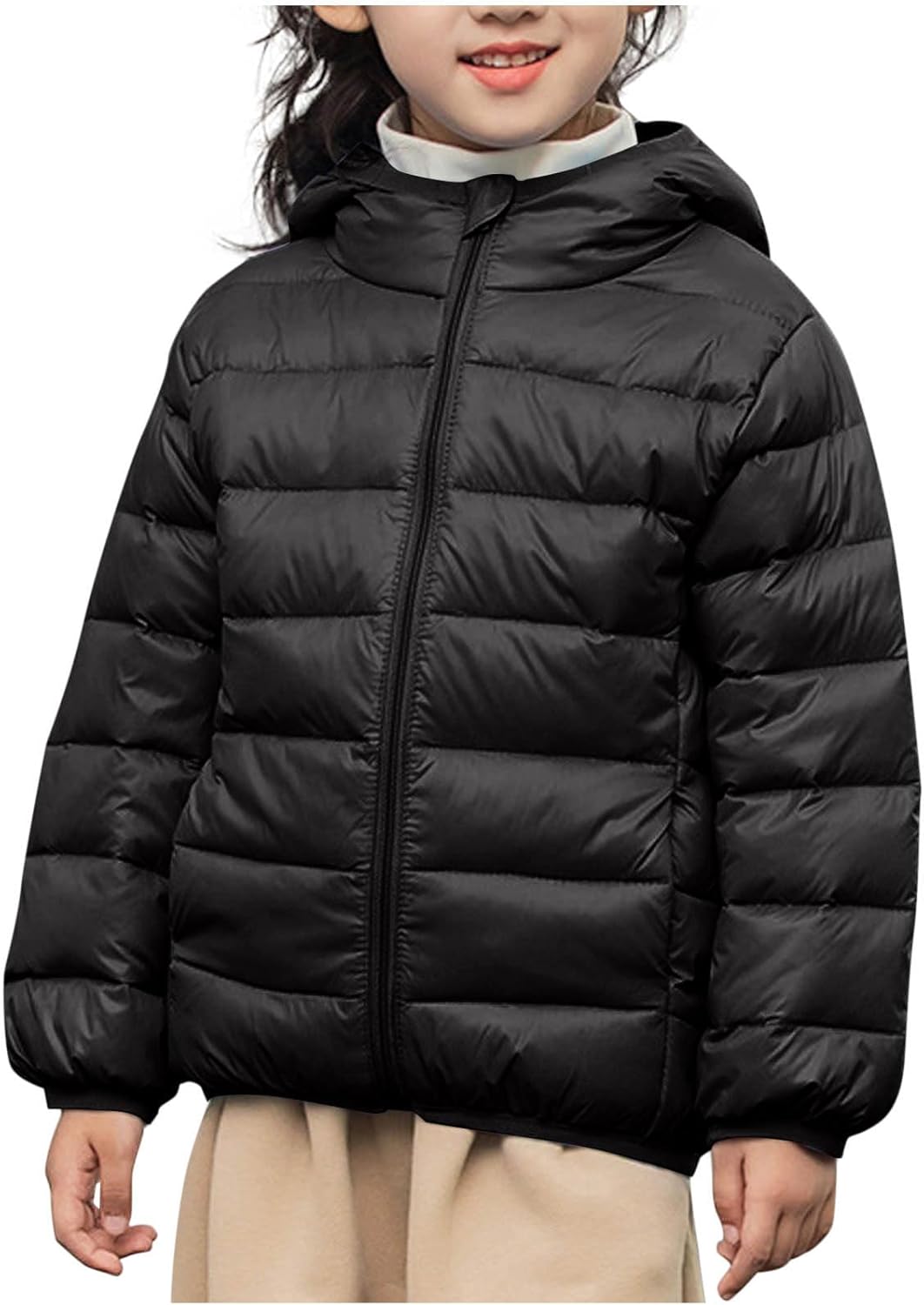 Doudoune Enfant Capuche Hiver - Manteau Chaud Garçon Fille, Matelassé Coton, Molleton Doux, Poches