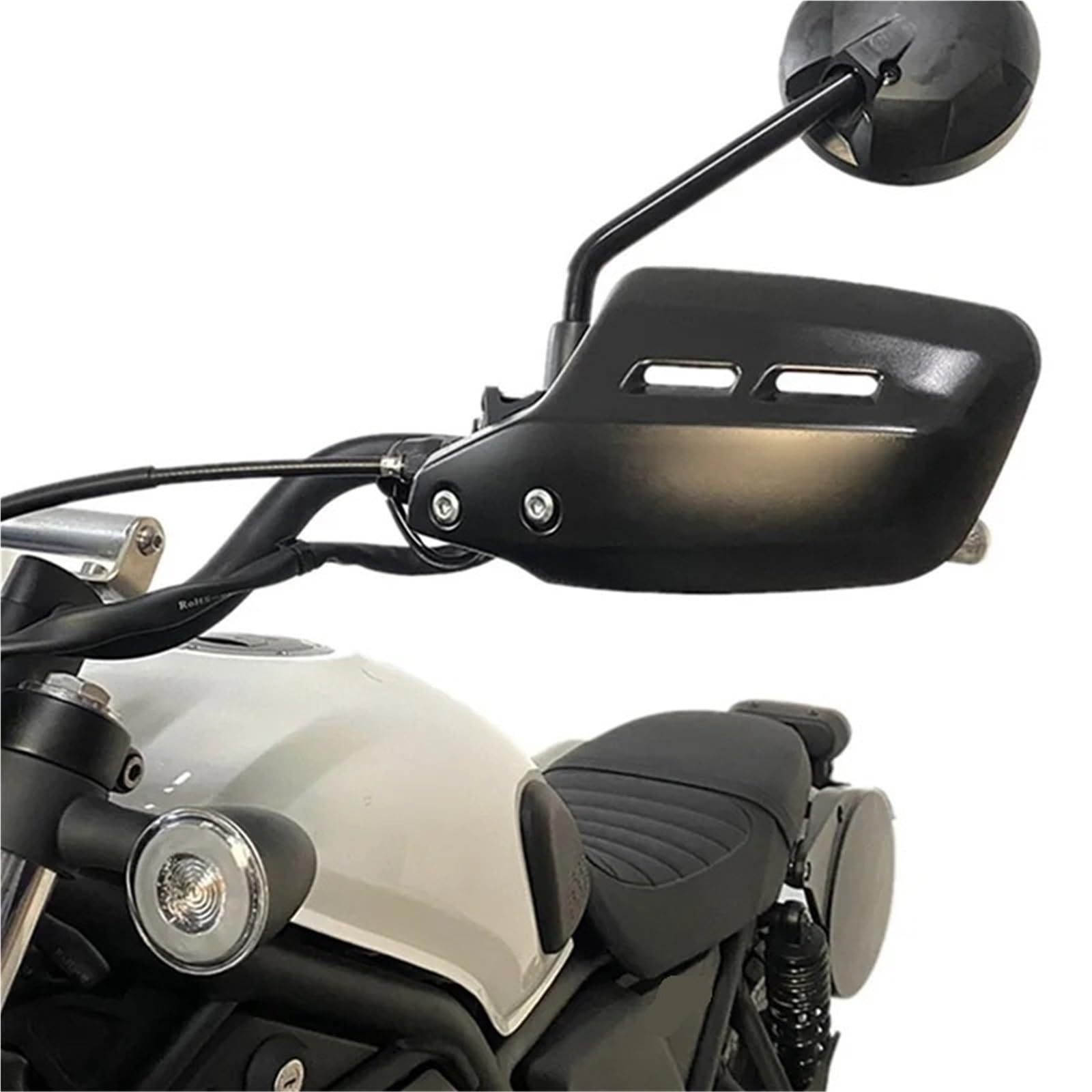 Motocyklowe ochraniacze na dłonie Pasuje do Honda CL250 500 300 2023-2025 motocykl przednia szyba osłona dłoni Protector jelca tarcza(White)