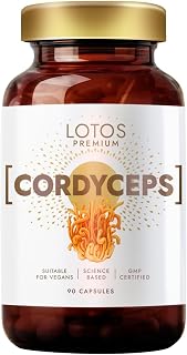 Cordyceps 8:1 Extrakt mit 40% Polysacchariden & 30% Beta Glucans - (Raupenpilz 4000-16000mg pro Tagesdosis) 90 Kapseln, Hochdosiert, Vegan & ohne Zusatzstoffe